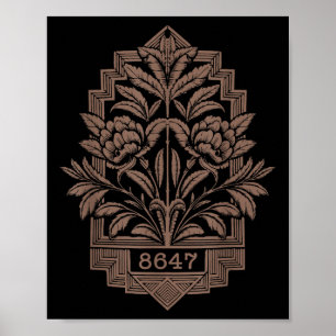 8647 Subtle Anti Trump 86 47 Floral Boho Style _2 Poster