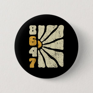 8647 Subtle Anti Trump 86 47 Floral Boho Style Button