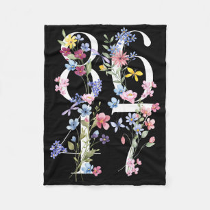 8647 Subtle Anti Trump 86 47 Floral Boho Style Fleecedecke