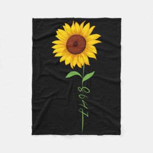 8647 Subtle Anti Trump 86 47 Floral Boho Style Fleecedecke