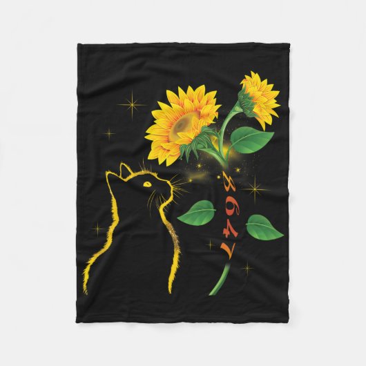 8647 Subtle Anti Trump 86 47 Sunflower Cat Lovers Fleecedecke (Vorderseite)