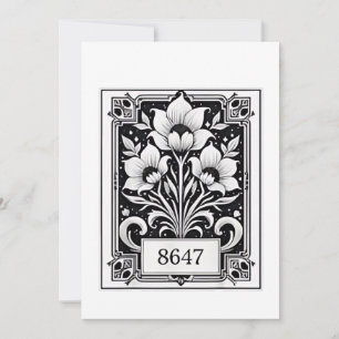 8647 Subtle Anti Trump Anti MAGA 86 47 Floral Boho Einladung