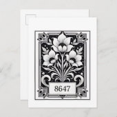 8647 Subtle Anti Trump Anti MAGA 86 47 Floral Boho Einladungspostkarte (Vorne/Hinten)