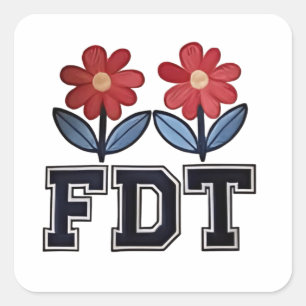8647 Subtle Anti Trump Anti MAGA 86 47 Floral Boho Quadratischer Aufkleber
