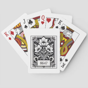 8647 Subtle Anti Trump Anti MAGA 86 47 Floral Boho Spielkarten