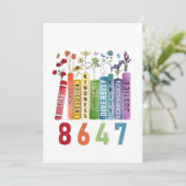 8647 Subtle Anti Trump Anti MAGA 86 47 Floral LGBT Ankündigung (Stehend Vorderseite)