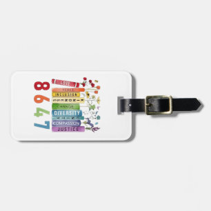 8647 Subtle Anti Trump Anti MAGA 86 47 Floral LGBT Gepäckanhänger