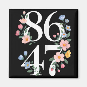 8647 Subtle Anti Trump Blume Floral Boho Vintag Magnet