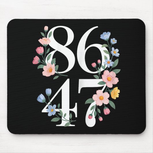 8647 Subtle Anti Trump Blume Floral Boho Vintag Mousepad (Vorne)