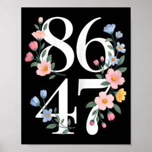 8647 Subtle Anti Trump Blume Floral Boho Vintag Poster
