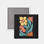 8647 Subtle Anti Trump Floral Boho Magnet (Vorderseite/Rückseite)
