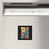 8647 Subtle Anti Trump Floral Boho Magnet (In Situ (Geschirrspüler))