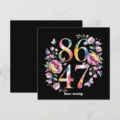 8647 Subtle Floral Boho Stil Ein Friedlicher Prote Einladung (Vorne/Hinten)