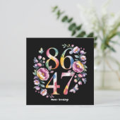 8647 Subtle Floral Boho Stil Ein Friedlicher Prote Einladung (Stehend Vorderseite)