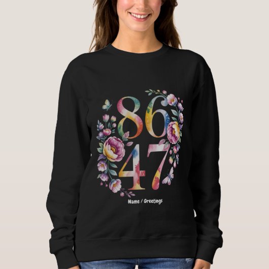 8647 Subtle Floral Boho Stil Ein Friedlicher Prote Sweatshirt (Vorderseite)