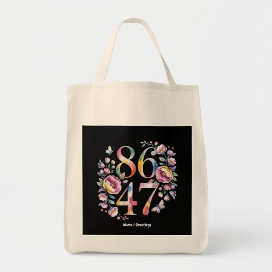 8647 Subtle Floral Boho Stil Ein Friedlicher Prote Tragetasche (Vorne)