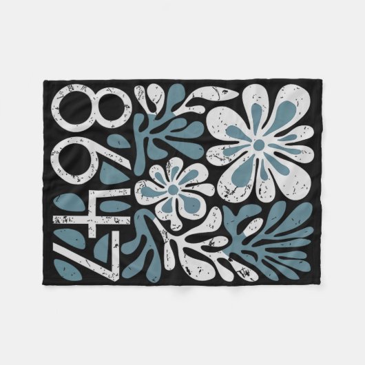 8647 Subtle Trump 86 47 Floral Boho Style Fleecedecke (Vorderseite (Horizontal))