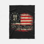 8647 Trump 86 47 Us Flag We The People Impeach 47 Fleecedecke (Vorderseite)