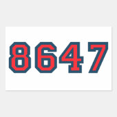 8647 Widerstand gegen Trump Rechteckiger Aufkleber (Vorderseite)