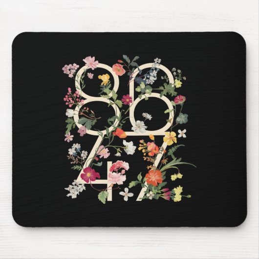 8647 Widersteht subtiler floraler Foxtrot Delta Ta Mousepad (Vorne)