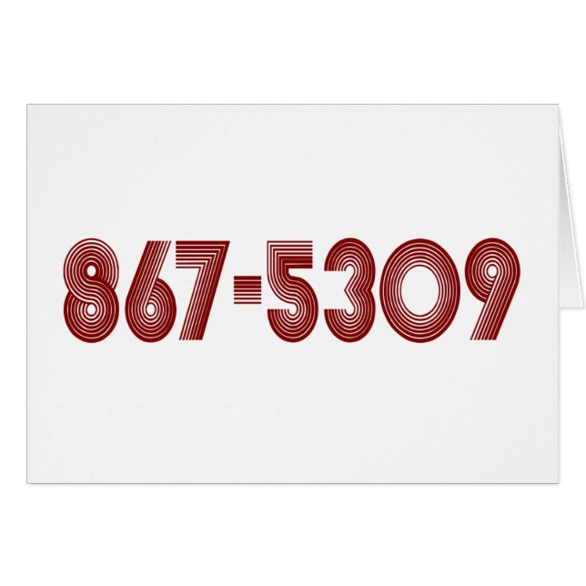 867-5309 (Vorderseite (Horizontal))