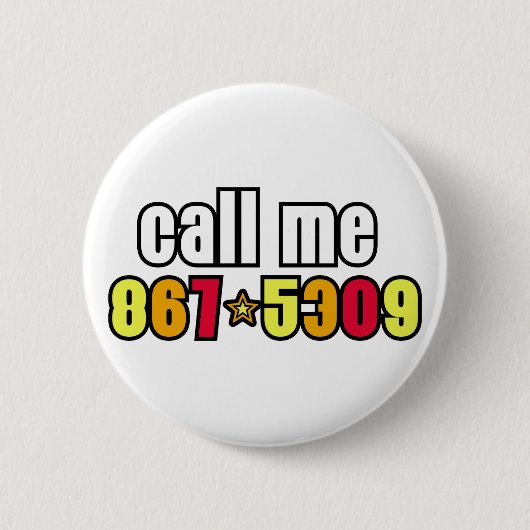 867-5309 BUTTON (Vorderseite)