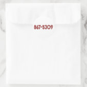867-5309 RUNDER AUFKLEBER (Tasche)