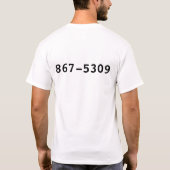 867-5309 T-Shirt (Rückseite)