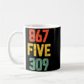 867 Five 309 Retro Music Number Funny 80s Throwbac Kaffeetasse (Links)