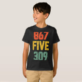 867 Five 309 Retro Music Number Funny 80s Throwbac T-Shirt (Vorne ganz)