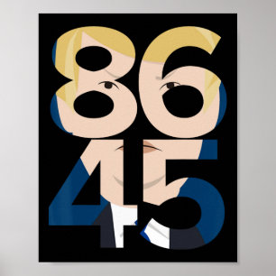 86 45 Anti-Trump-T-Shirt-Geschenk - Vintage-Trump- Poster