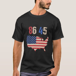 86 45 Patriotisches Widerstehen Trump Vintage-Flag T-Shirt