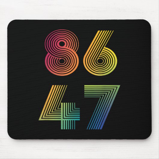 86 47 Anti Trump 8647 Impeach 47 Anti-Trump Präsid Mousepad (Vorne)