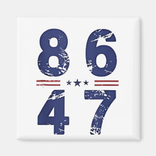 86 47 Anti Trump 8647 Retro Vintag Style Magnet