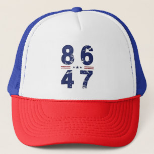 86 47 Anti Trump 8647 Retro Vintag Style Truckerkappe