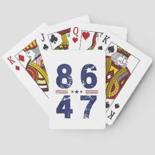 86 47 Anti Trump 8647 Retro Vintage Stil Spielkarten
