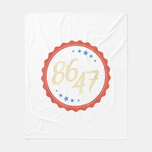 86 47 Anti Trump Funny Fleecedecke (Vorderseite)