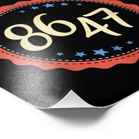 86 47 Anti Trump Funny Fotodruck (Ecke)