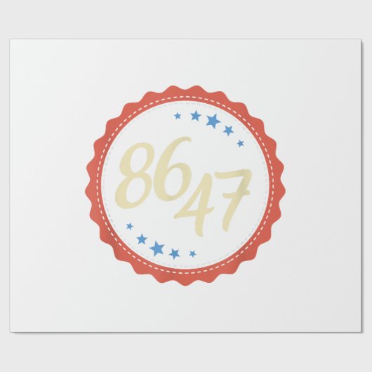 86 47 Anti Trump Funny Geschenkpapier (Flach)