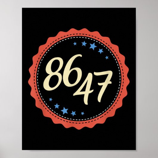 86 47 Anti Trump Funny Poster (Vorne)