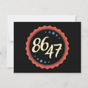86 47 Anti Trump Funny Postkarte