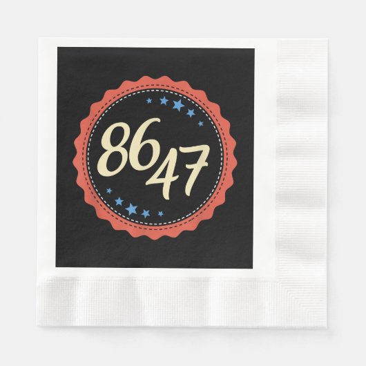 86 47 Anti Trump Funny Serviette (Vorderseite)