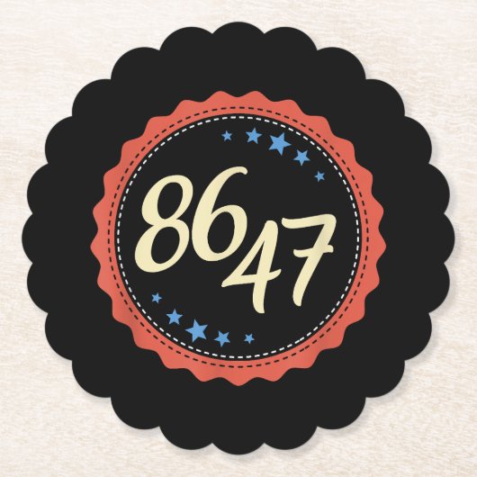 86 47 Anti Trump Funny Untersetzer (Vorderseite)