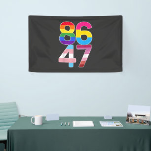 86 47 Anti Trump lustige LGBTQ Pride Month Geschen Banner