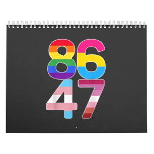 86 47 Anti Trump lustige LGBTQ Pride Month Geschen Kalender