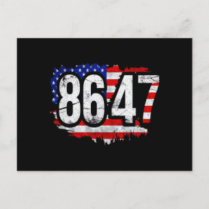 86 47 Anti Trump Präsident Menschenrechte 8647 Postkarte