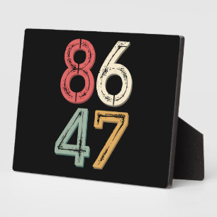 86 47 Anti Trump Vintag 80er Retro Style Fotoplatte