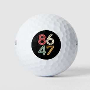 86 47 Anti Trump Vintag 80er Retro Style Golfball