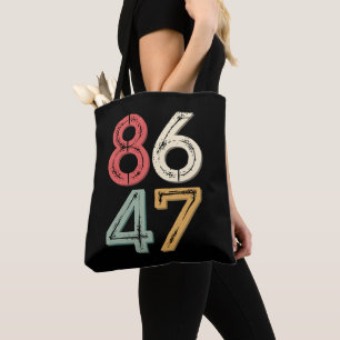 86 47 Anti Trump Vintag 80er Retro Style Tasche