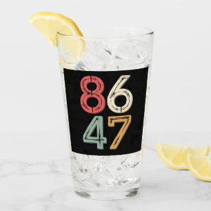 86 47 Anti Trump Vintage 80er Retro Stil Glas